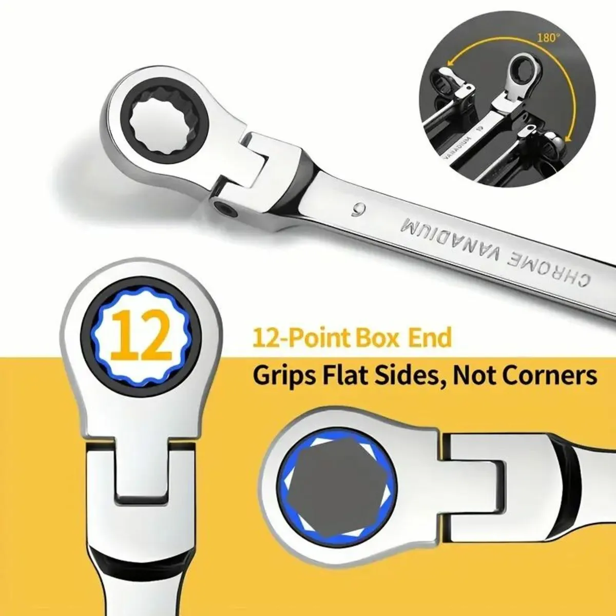 5pcs Adjustable Ratchet Wrench Set - Image 4