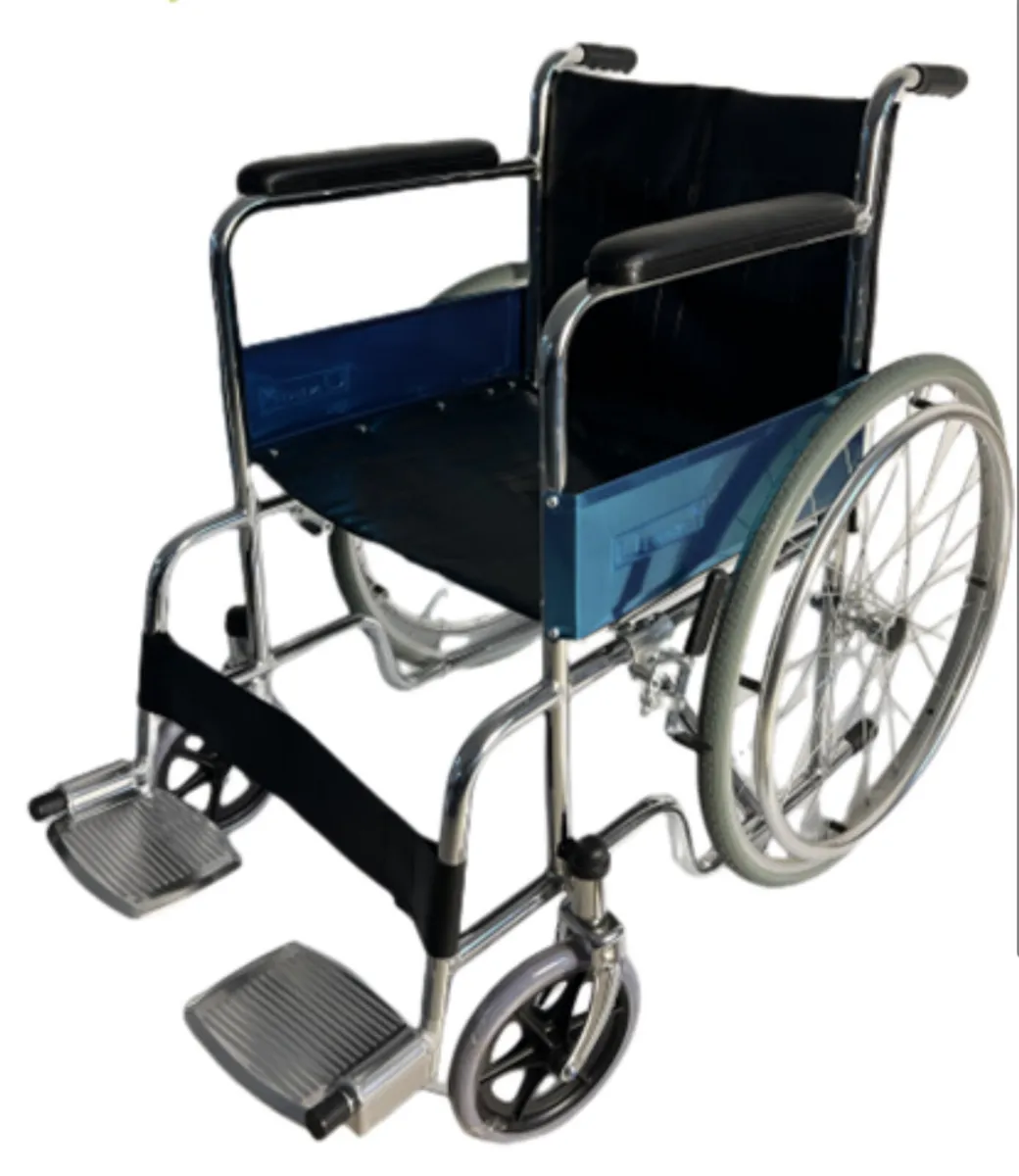 NEW Lightweight Folding Steel Wheelchair - Image 2