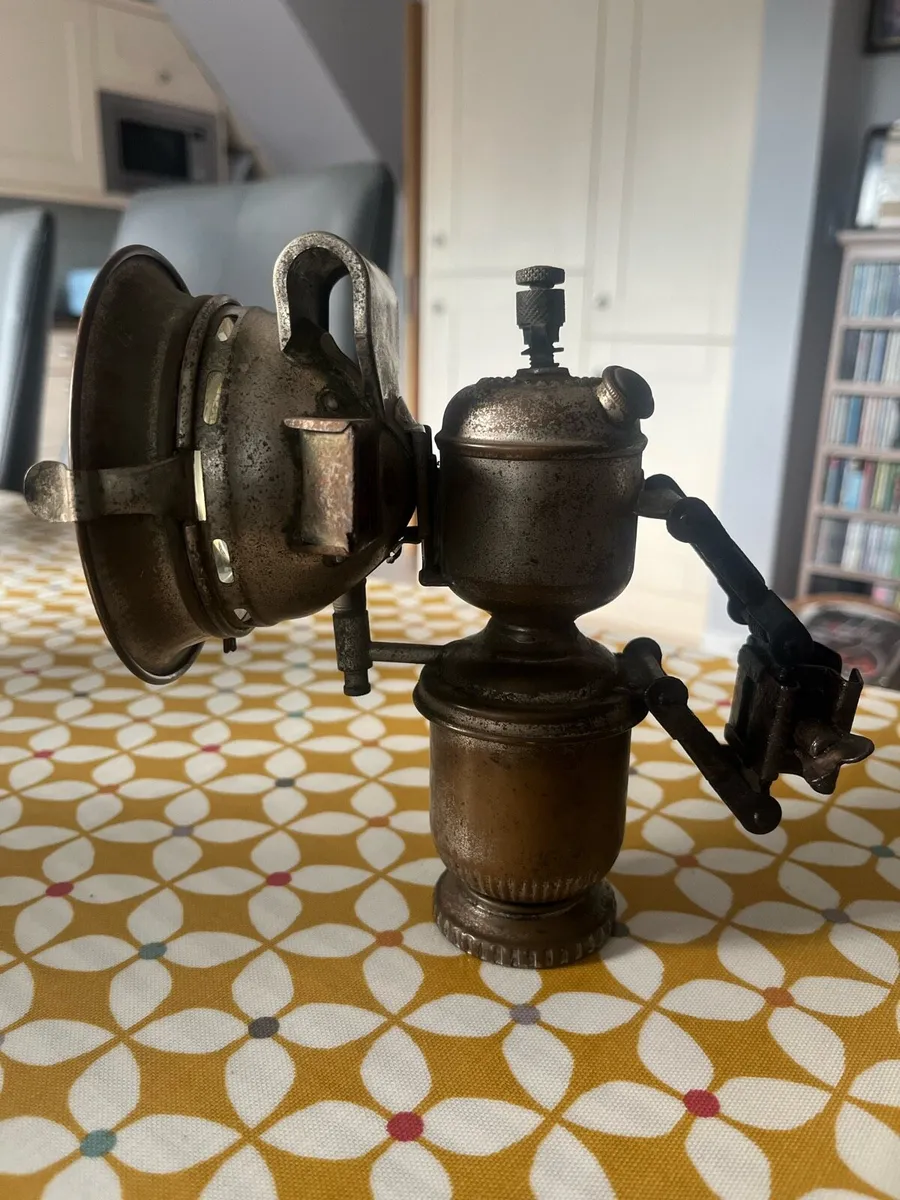 Antique Carbide Bicycle Lamp - Image 1