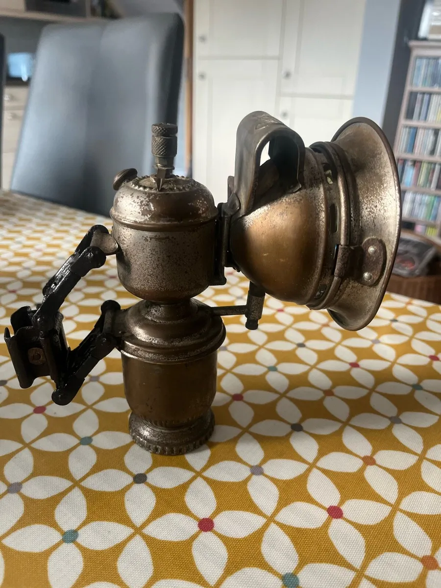Antique Carbide Bicycle Lamp - Image 3