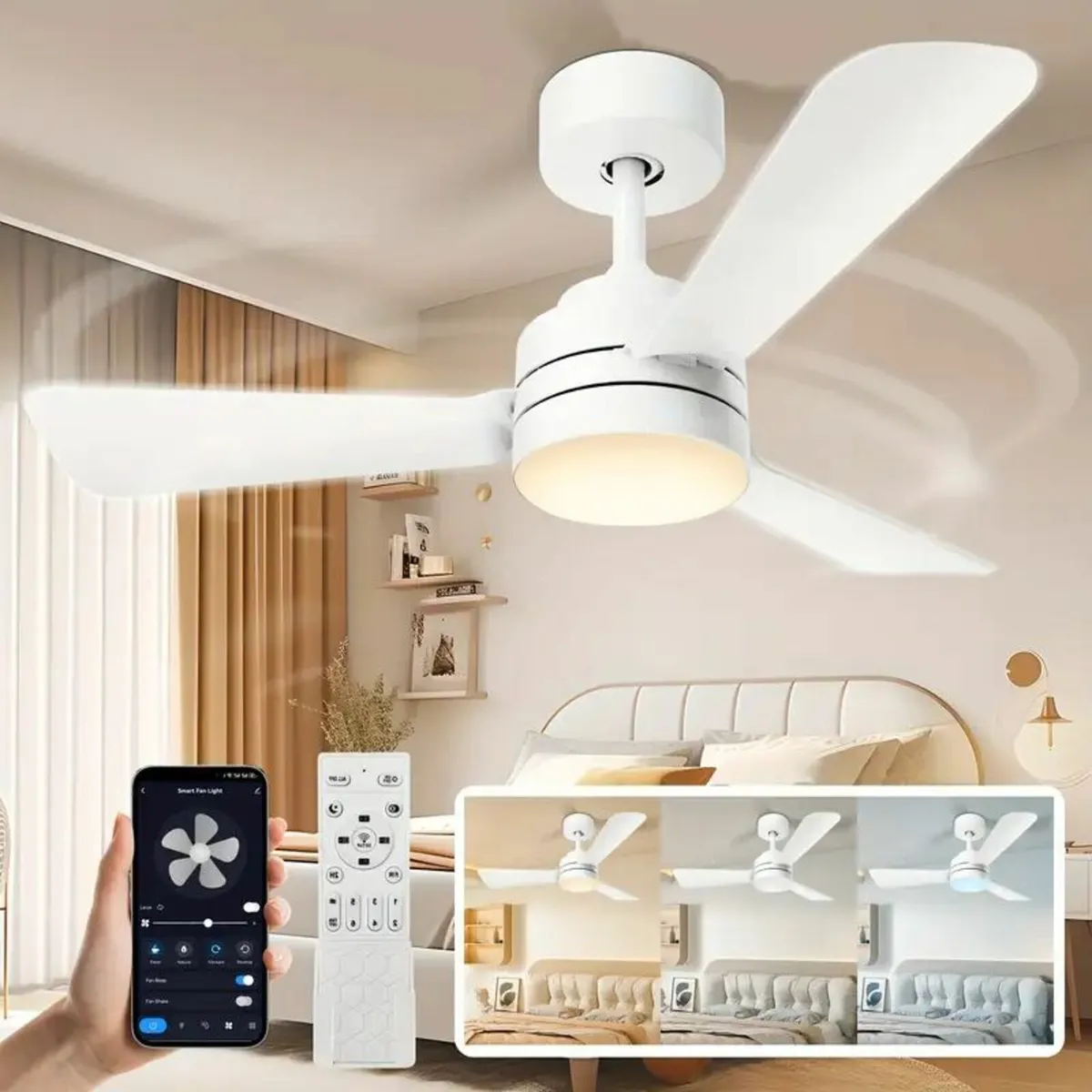 Modern Reversible Ceiling Fan Light - Image 3