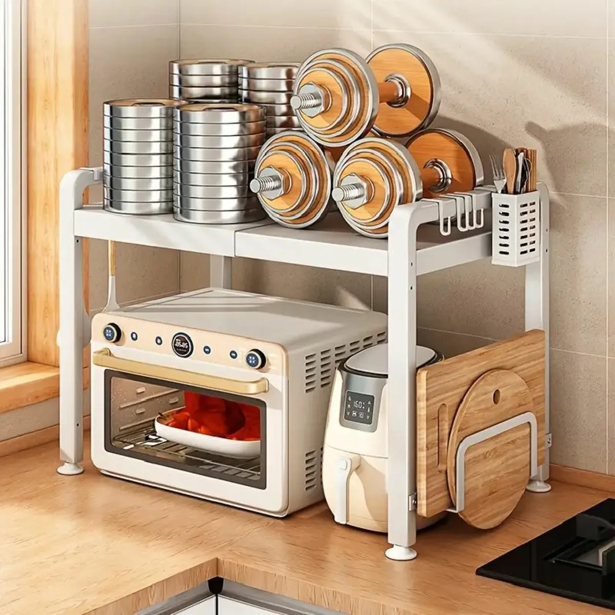 Retractable Microwave Oven Rack - Image 1