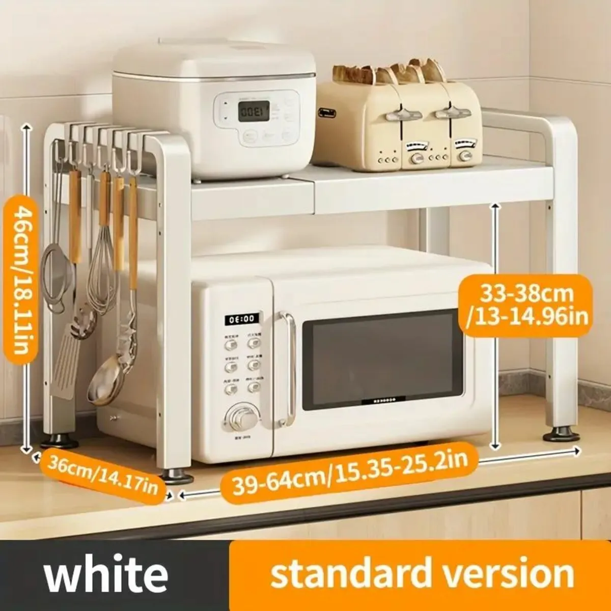 Retractable Microwave Oven Rack - Image 2