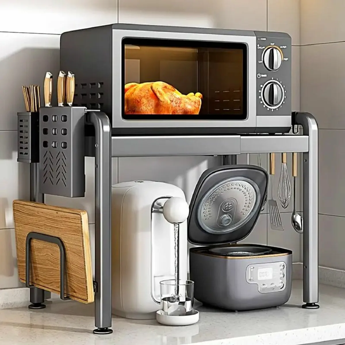 Retractable Microwave Oven Rack - Image 4