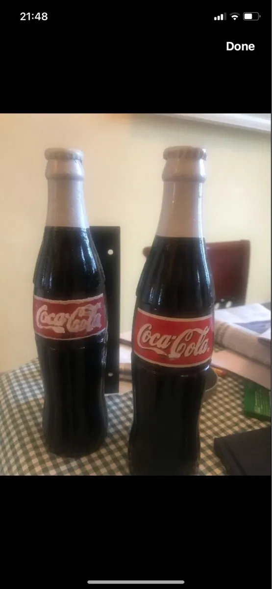 Very Rare Coca Cola Metal Door Handles - Image 1