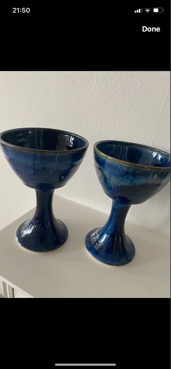 Louis Mulcahy Goblet Pair - Image 1
