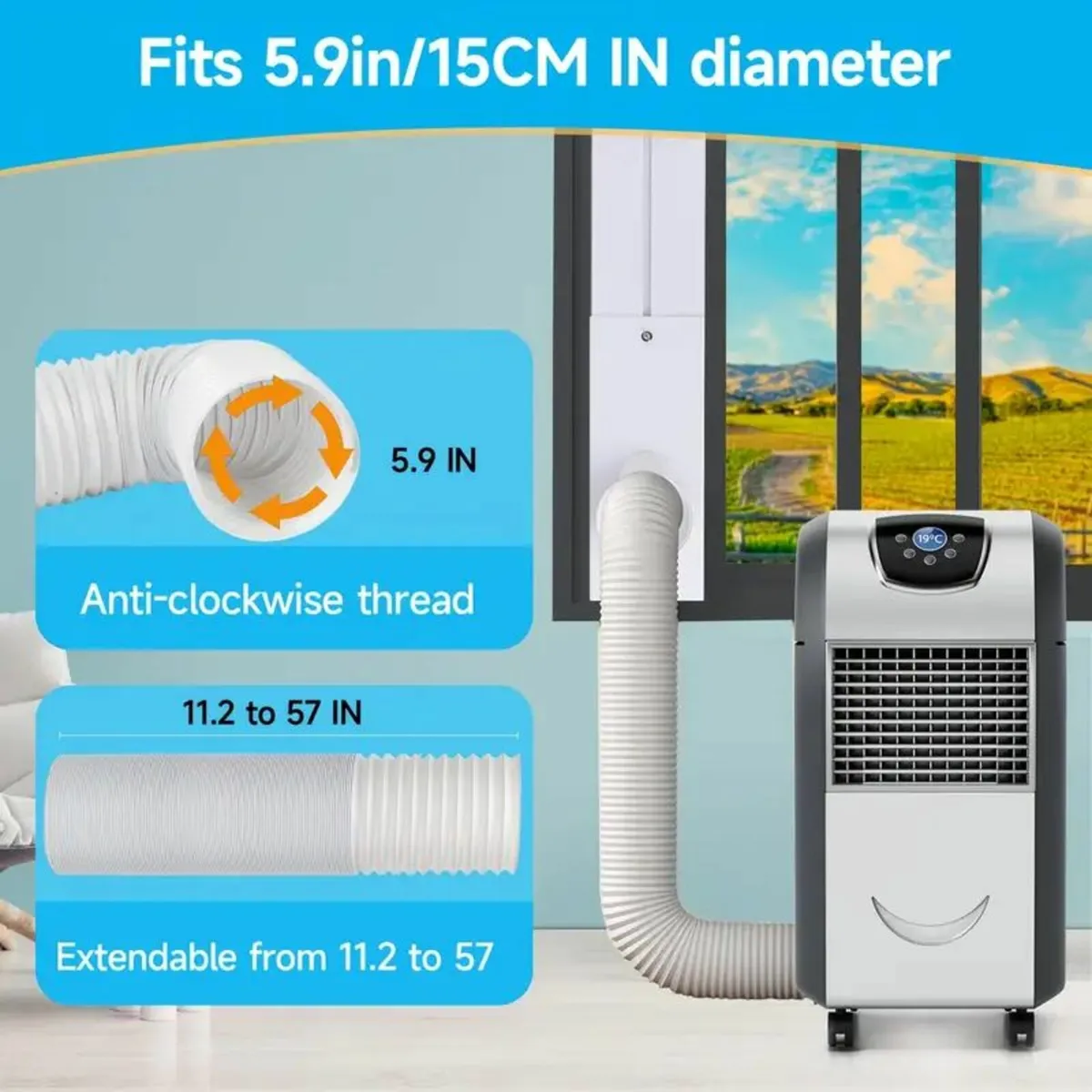 Portable Air Conditioner Window Kit - Image 2