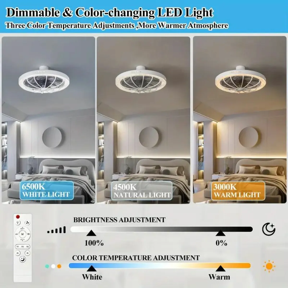 Modern LED Ceiling Fan with Remote Control - Image 4