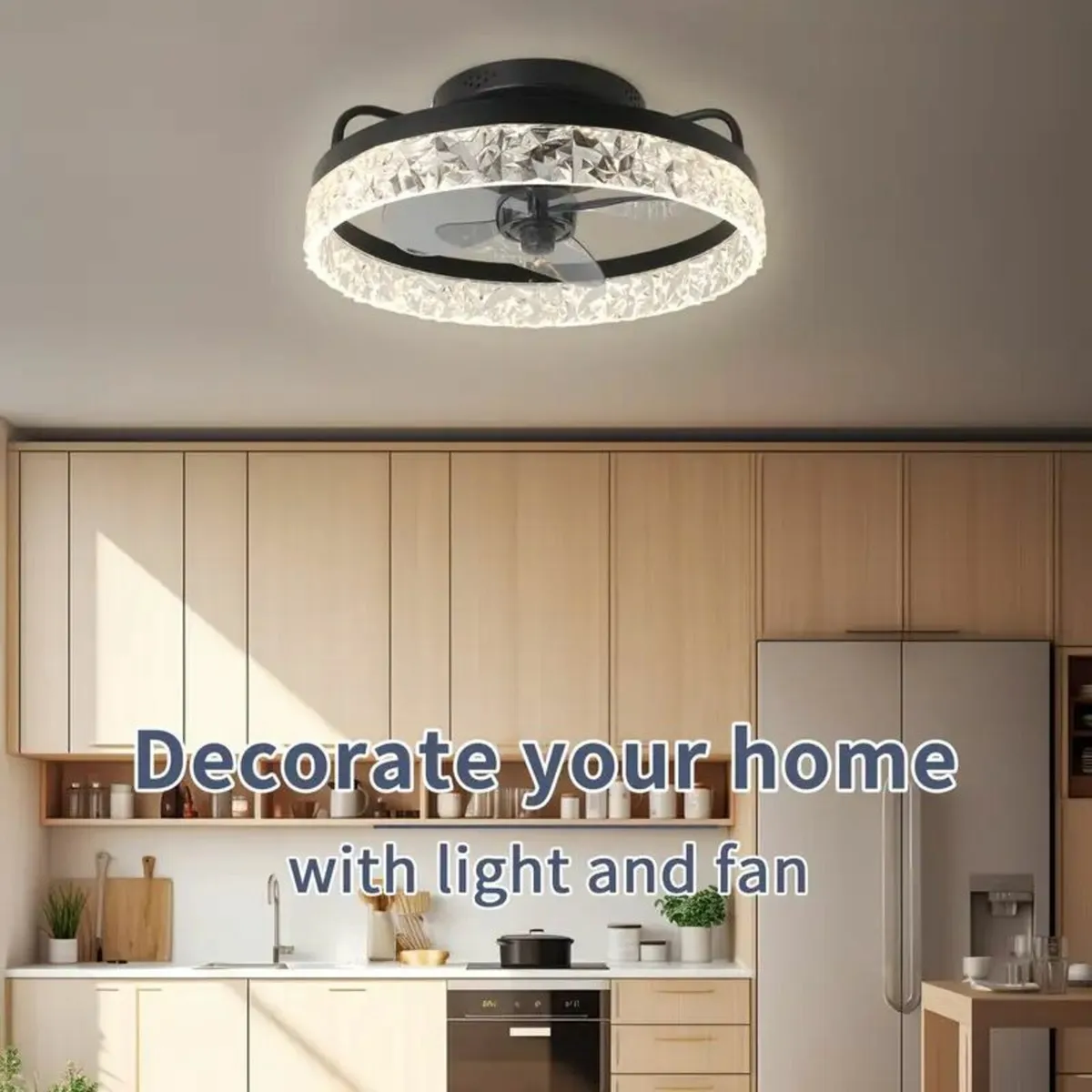 1 Ceiling Fan Light with Remote Control - Image 1