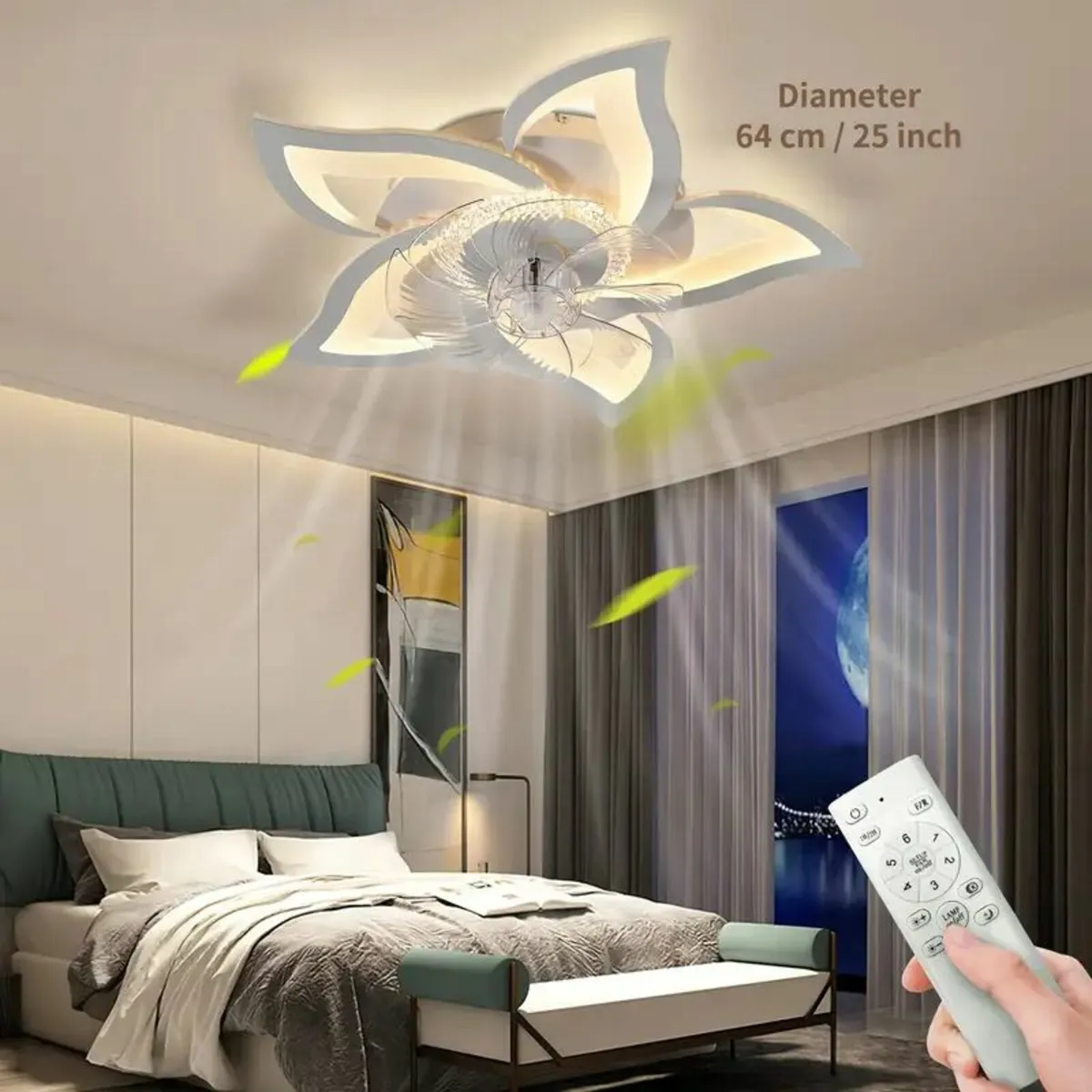 Elegant Modern Ceiling Fan with Smart LED Light - Image 1
