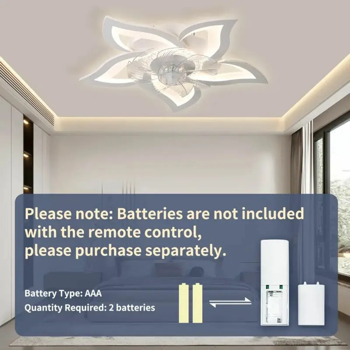 Elegant Modern Ceiling Fan with Smart LED Light - Image 4