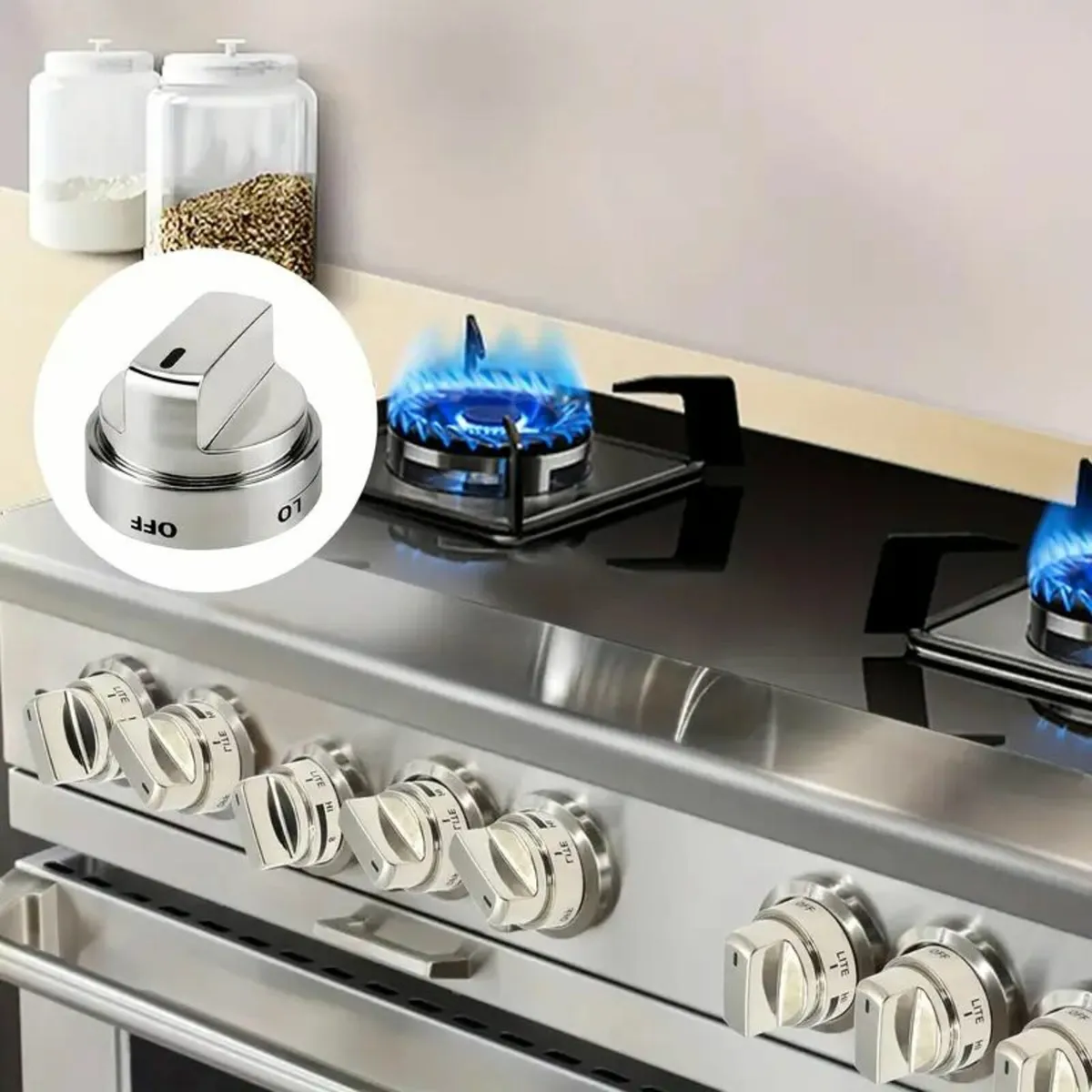 Stainless Steel Oven Stove Knob Assembly - Image 2