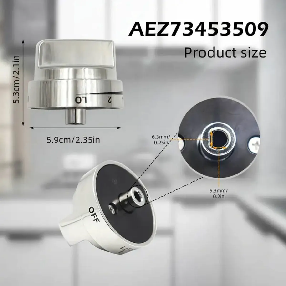 Stainless Steel Oven Stove Knob Assembly - Image 3