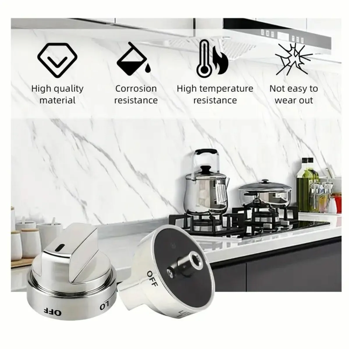 Stainless Steel Oven Stove Knob Assembly - Image 4