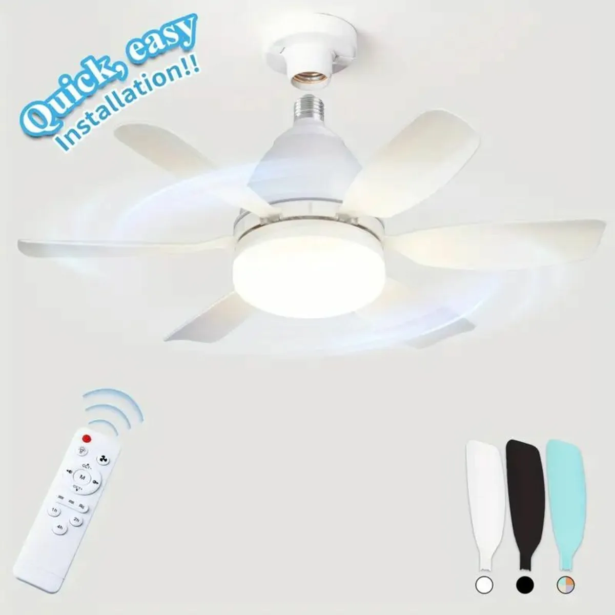 19.6-Inch Modern Smart LED Ceiling Fan with Light - Image 4