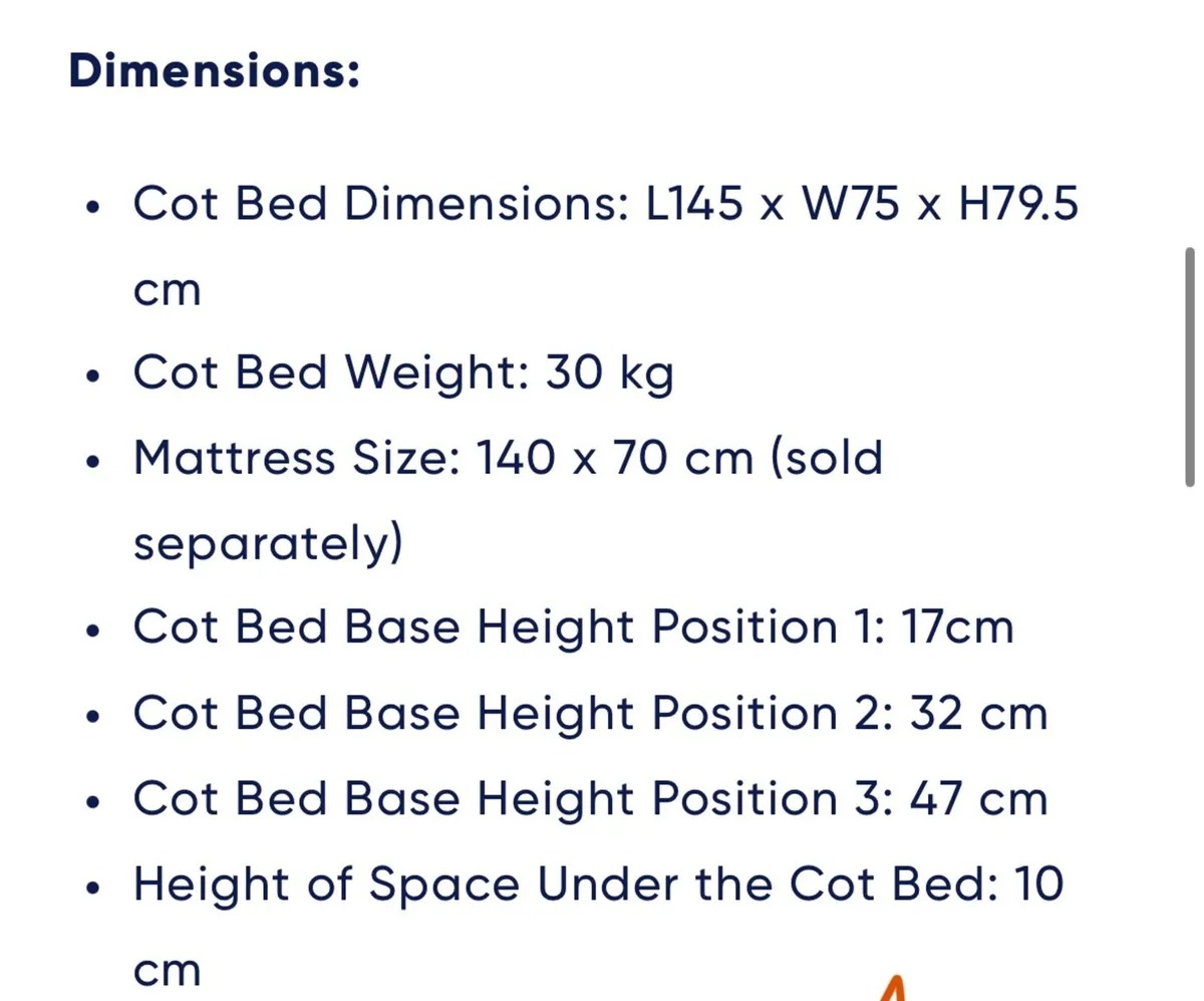 Brand New - Tutti Bambino Cot Bed - Image 2