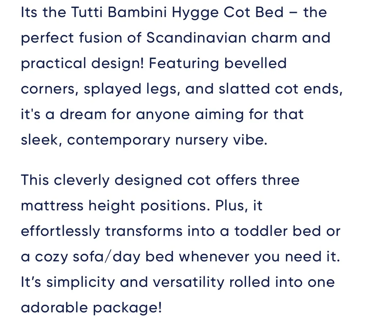 Brand New - Tutti Bambino Cot Bed - Image 3