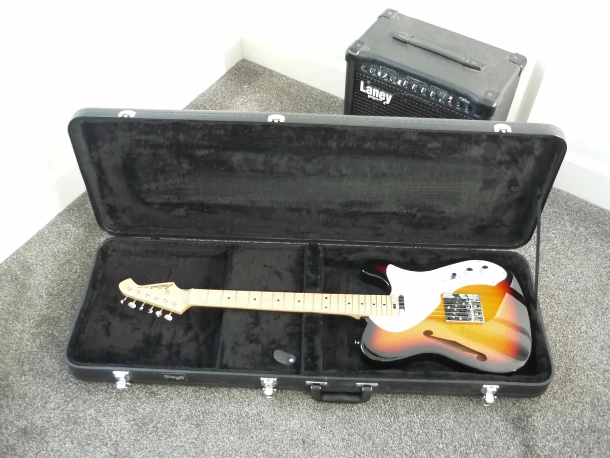 Aria Pro II 615 Thinline Telecaster, Laney MXD30 A - Image 2