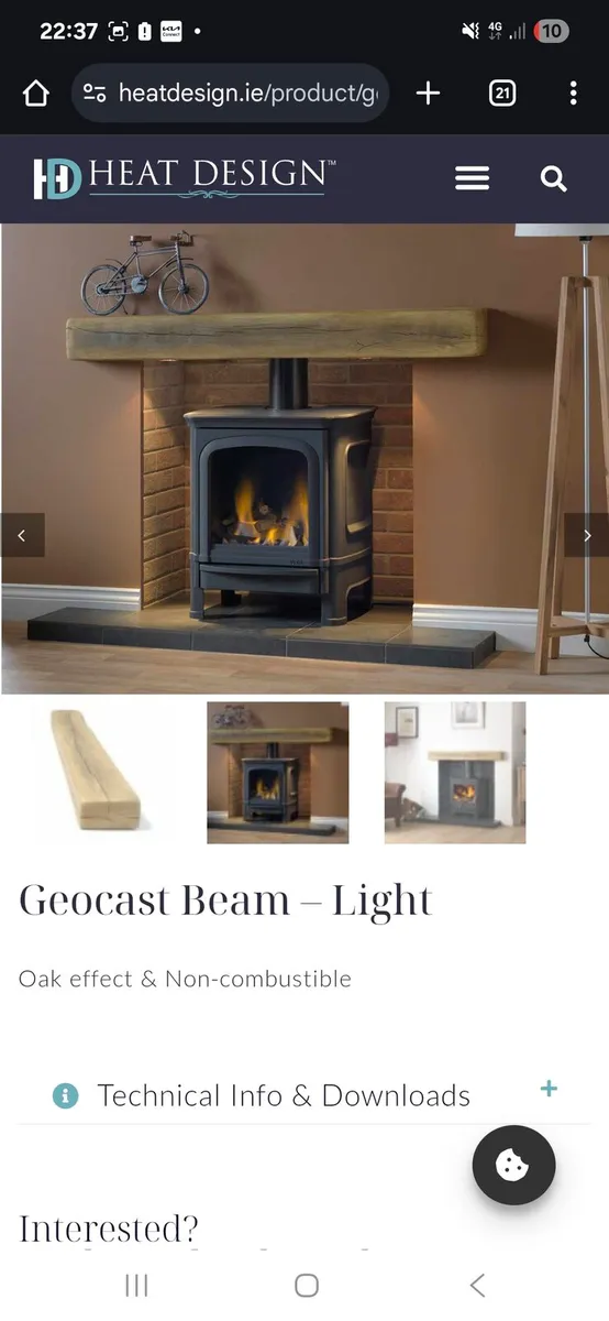 Geocast oak mantle non combustable - Image 2