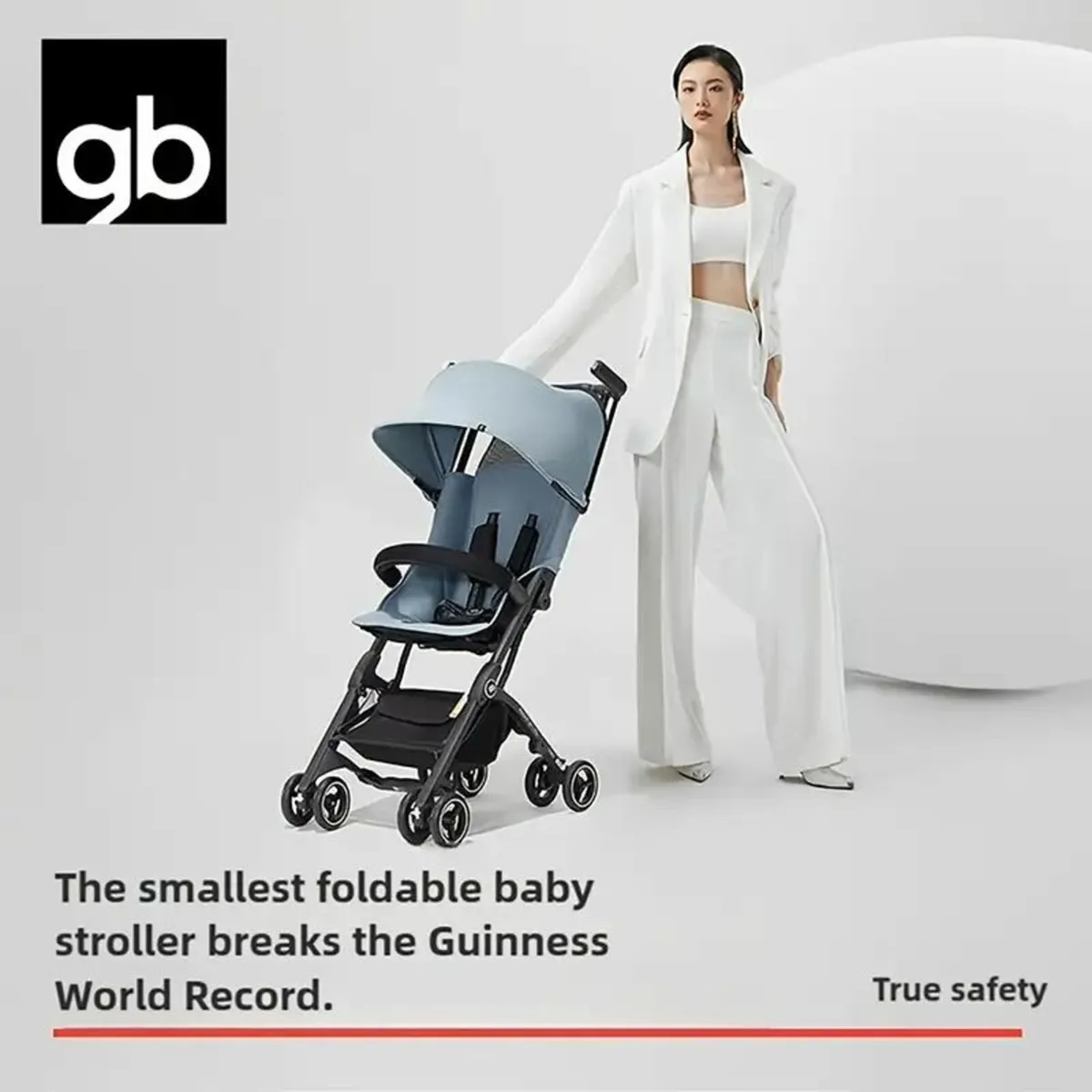 Gb Pockit 3H, Blue, Ultra Light Baby Stroller - Image 4