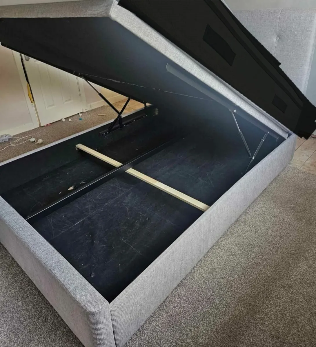 Grey King Size Ottoman Bed - Image 4