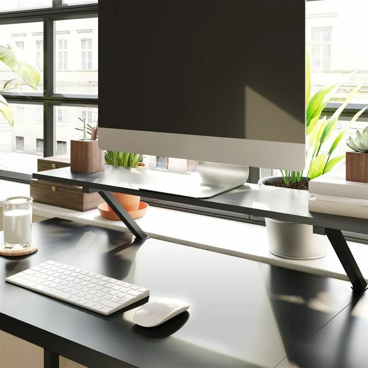 New L-Shaped Computer Desk (Black) - FREE P&P - Image 2