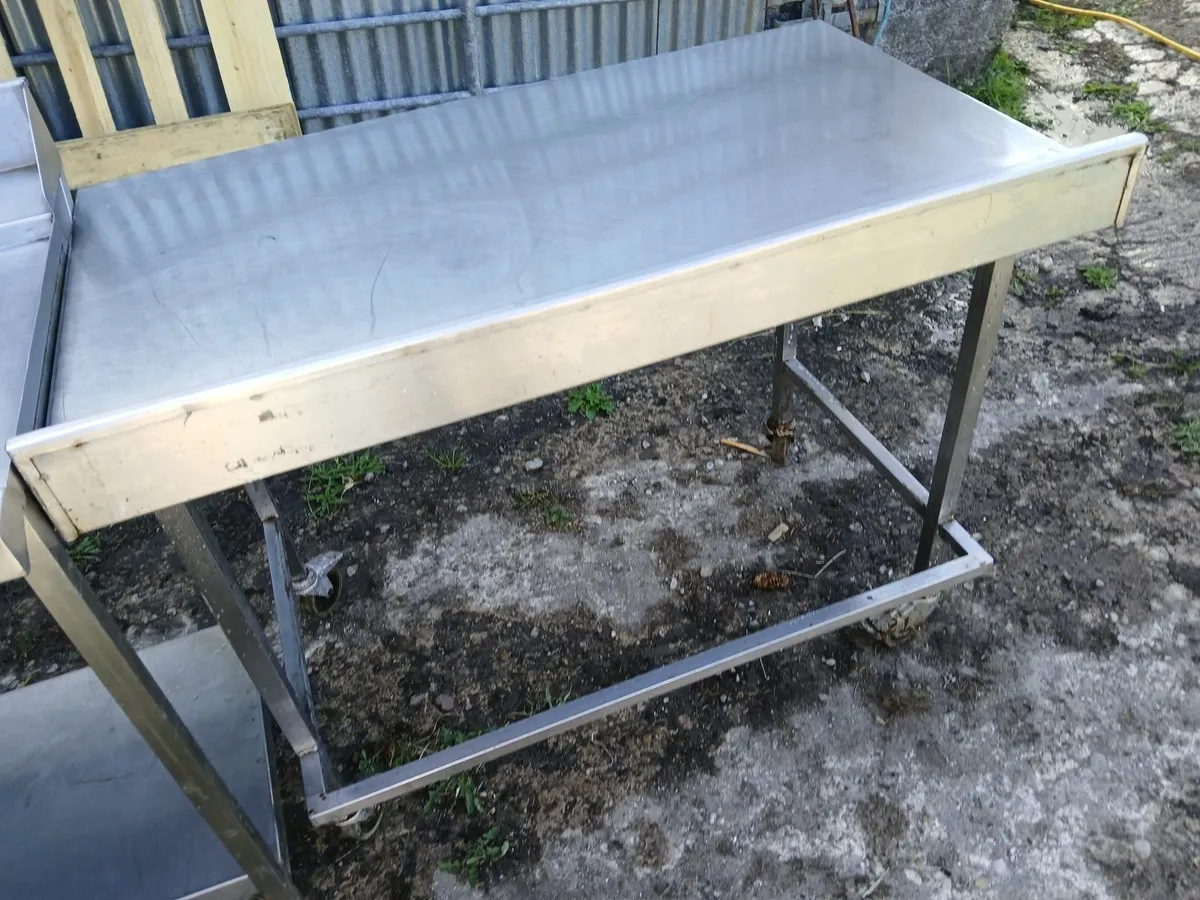 Stainless steel table on wheels ...delivered - Image 1