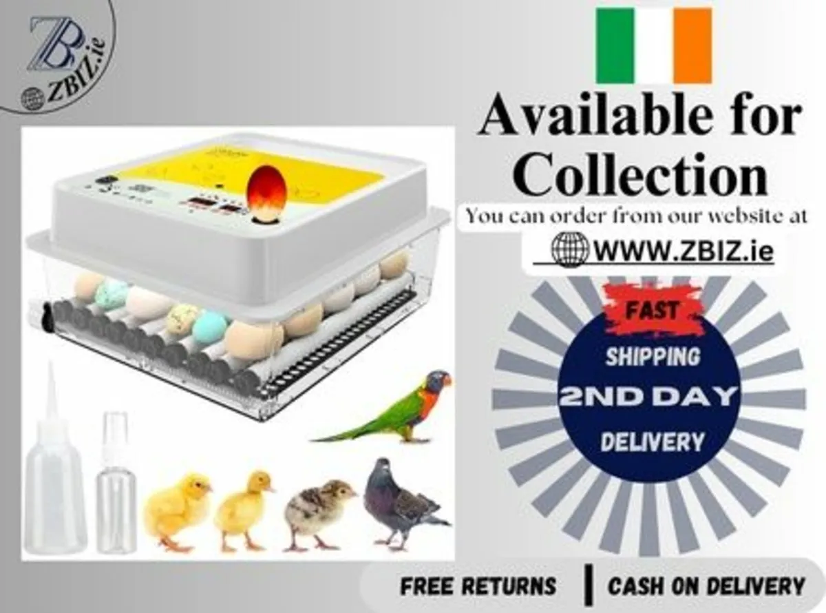 36 Egg Incubator;Automatic Egg Turner For Poultry - Image 1