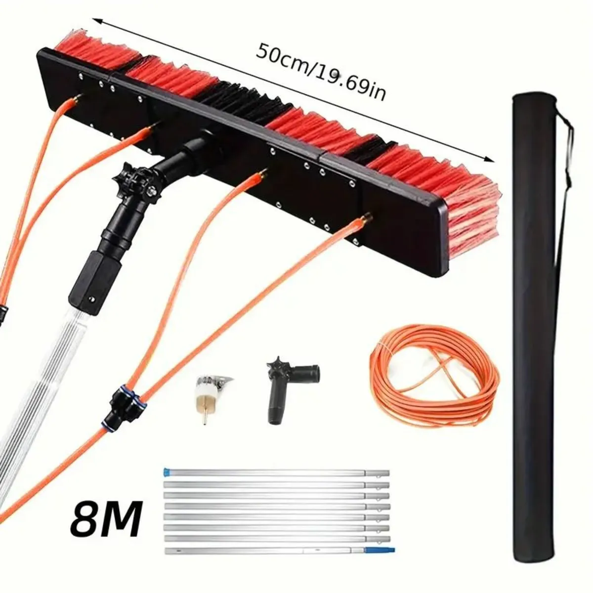Solar Panel Cleaning Brush Set with Water Flow - Image 2