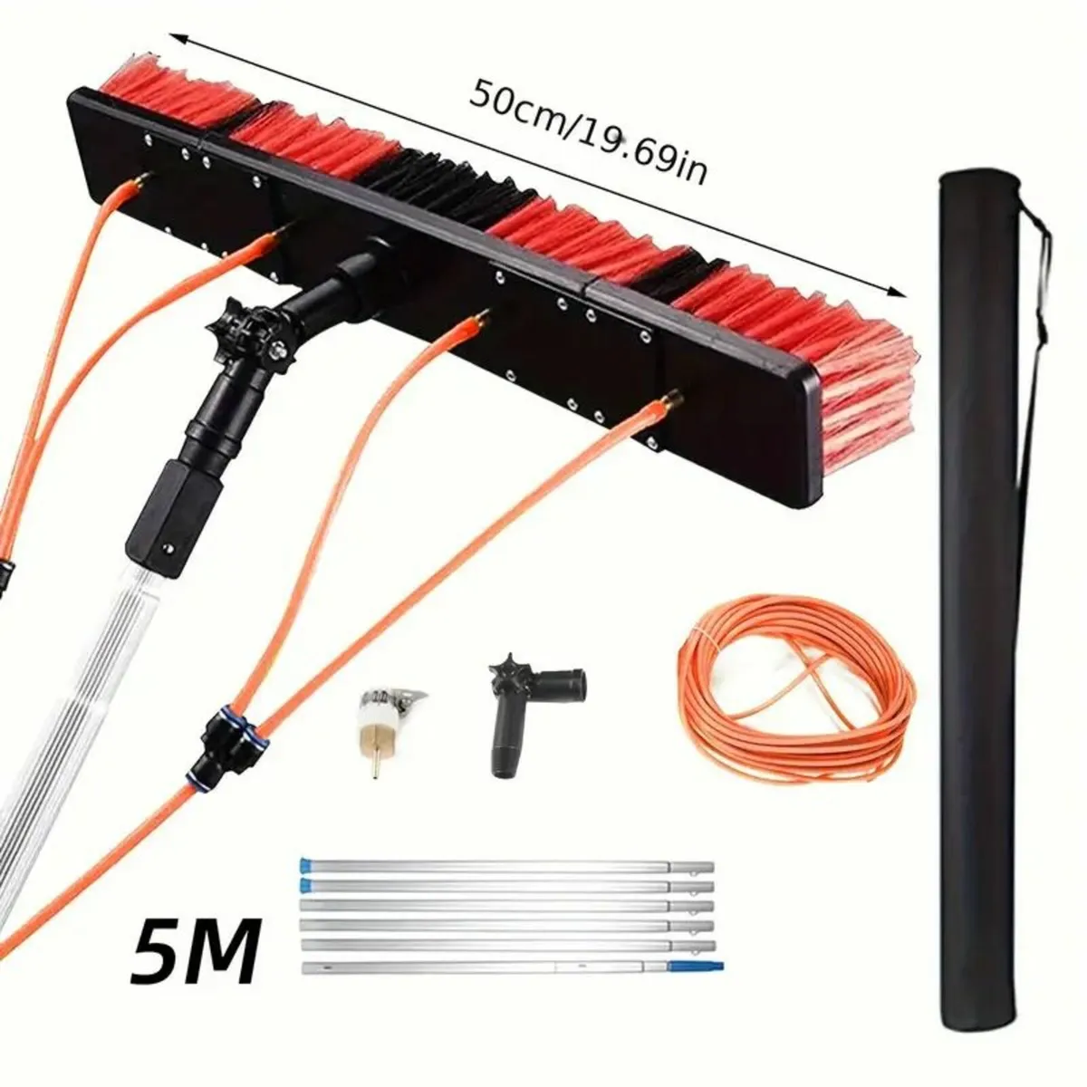 Solar Panel Cleaning Brush Set with Water Flow - Image 3