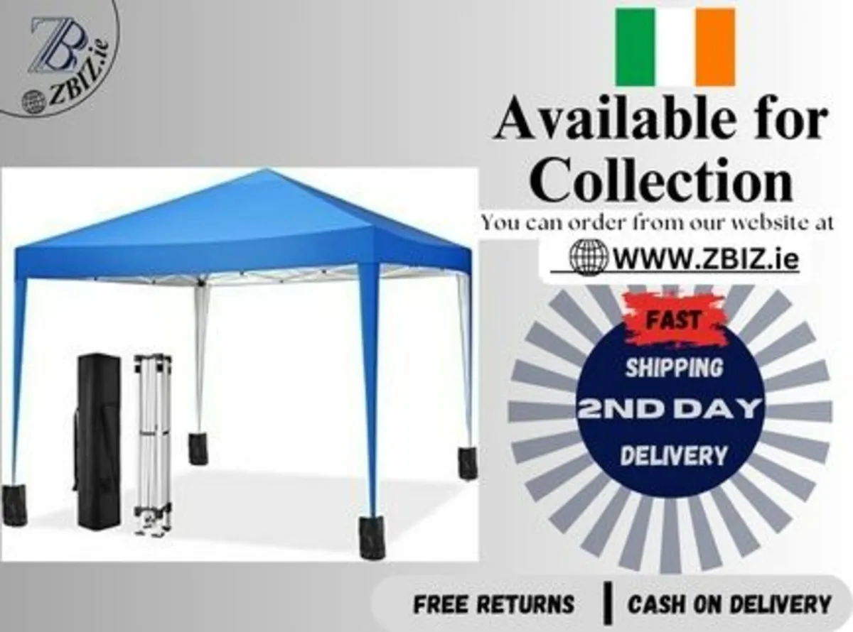 3 x 3M Garden Pop Up Gazebo Height Adjustable - Image 1