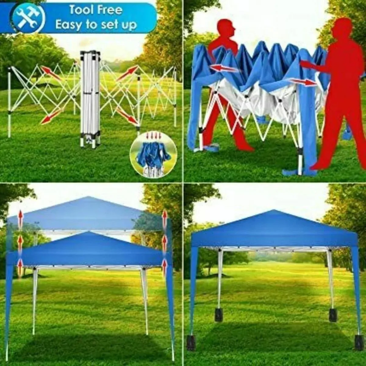 3 x 3M Garden Pop Up Gazebo Height Adjustable - Image 3