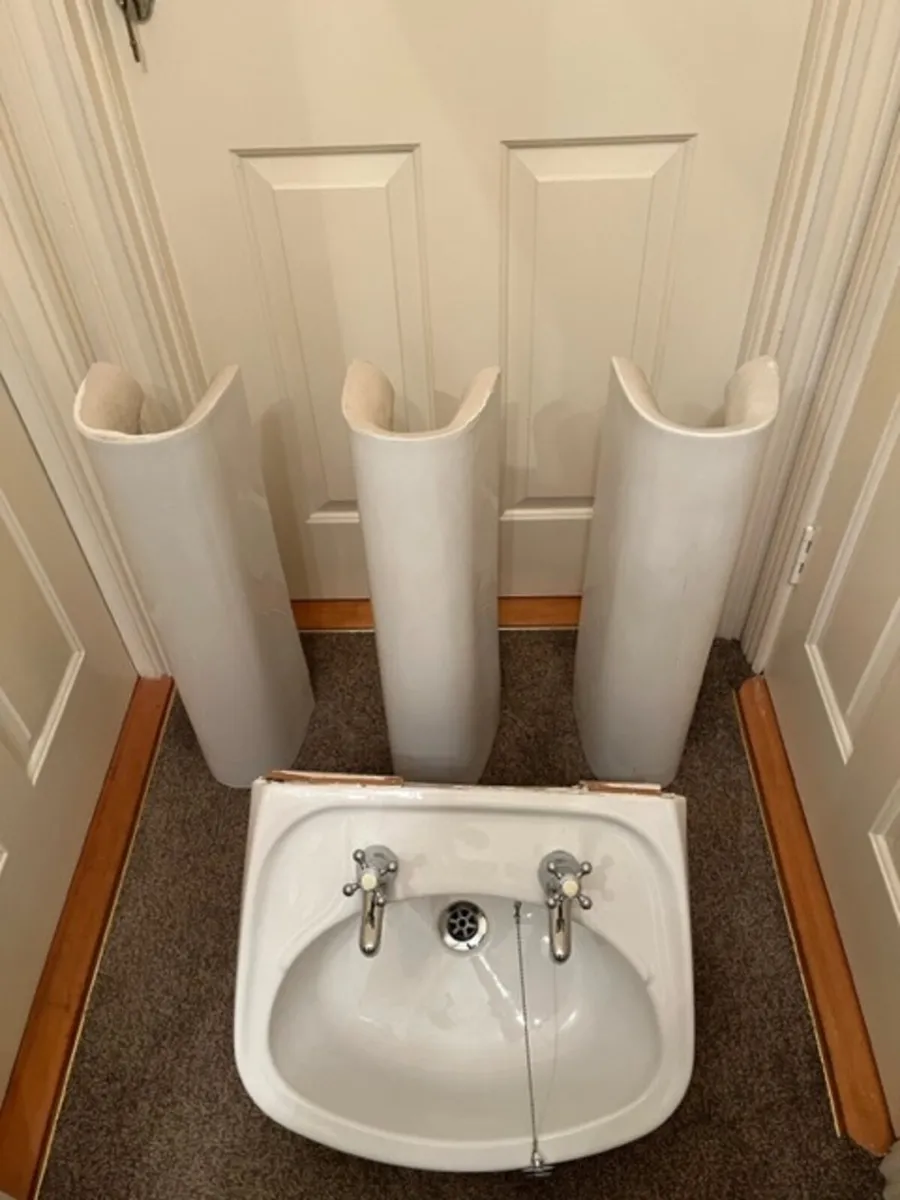 2 x Large Sinks & Support Pedestals