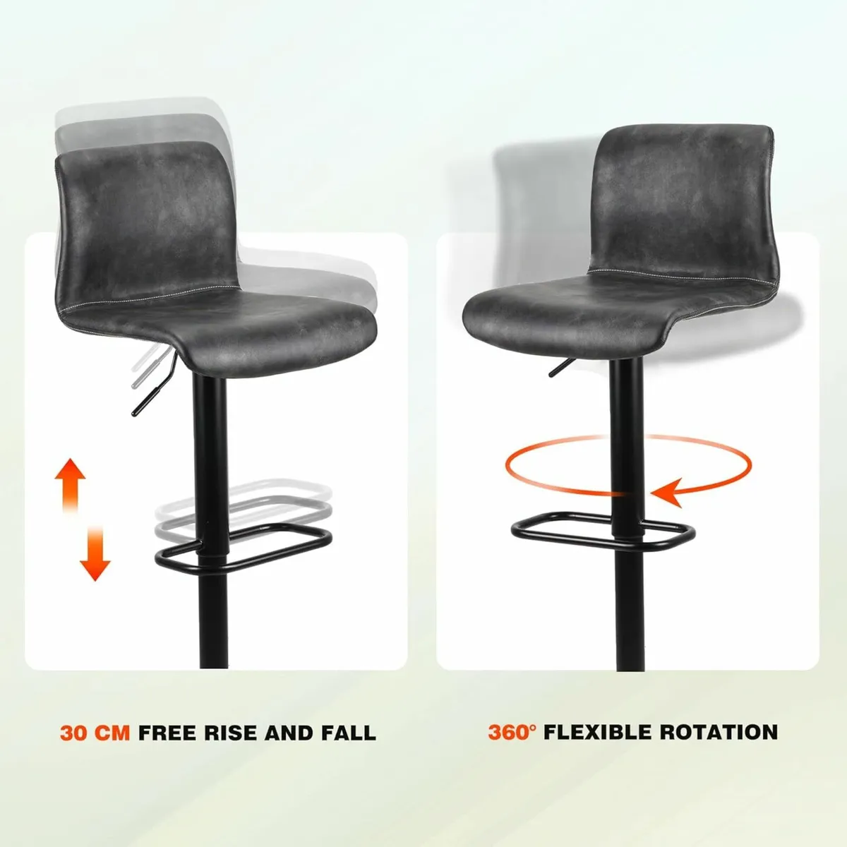 Swivel Bar Stools Set of 2 Counter Dining chair - Image 3