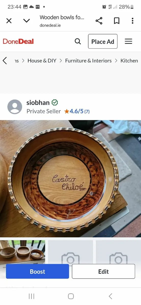 Wooden bowl