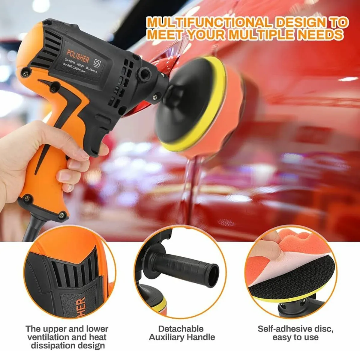Polisher zerotop 980W Car Furniture Polishing - Image 4
