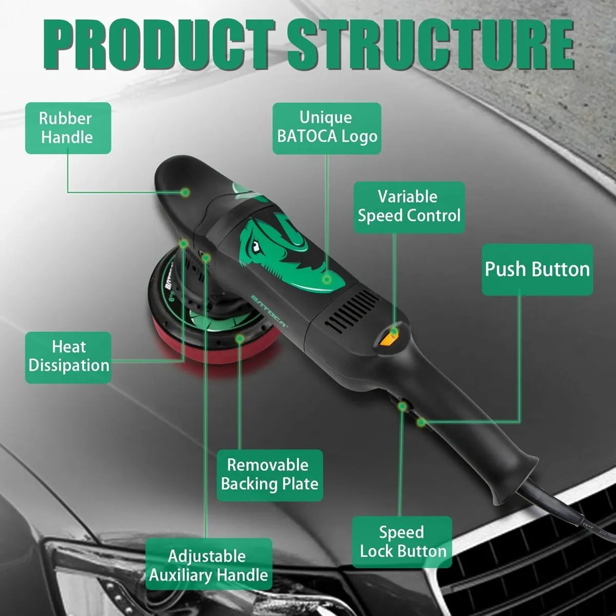 Dual Action Car Polisher Buffer Machine 700W - Image 3