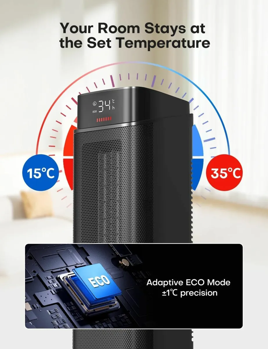 2000W PTC Electric Heater 4 Modes Energy-Saving - Image 4