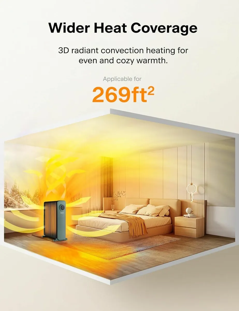 Electric Radiator Adjustable Thermostat 3 Settings - Image 2