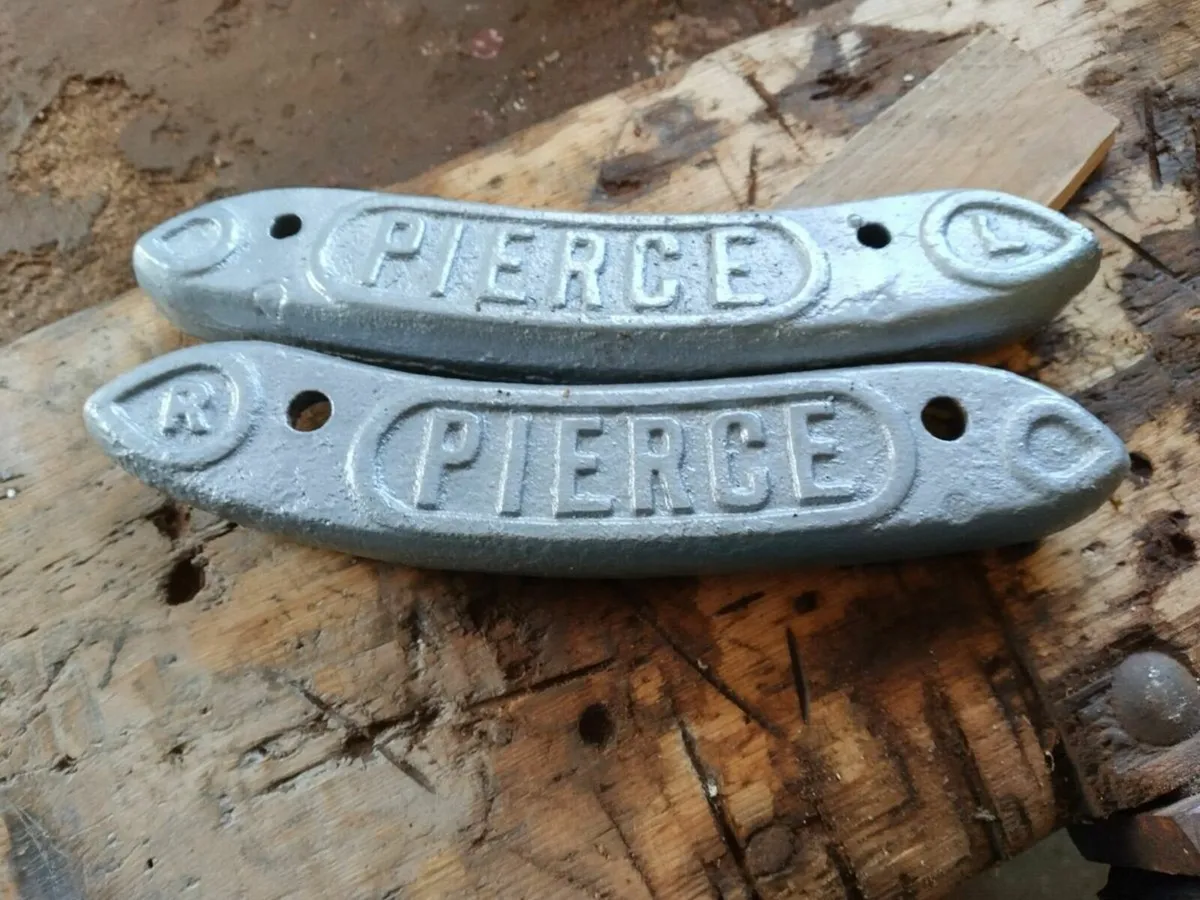 Antique cast PIERCE name plates - Image 1