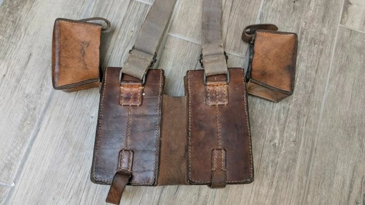 WWII-Era Leather Ammo Pouch - Image 3