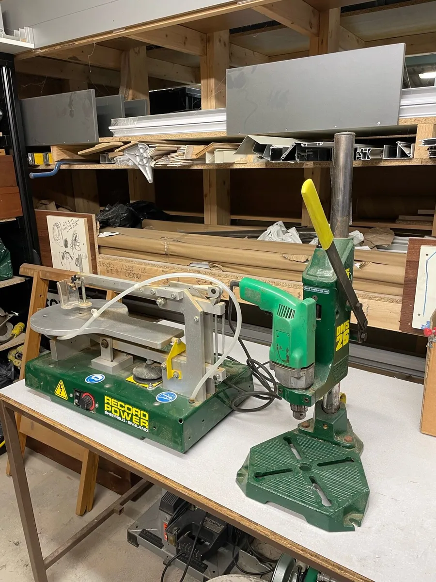 Scroll saw and pillar drill with hitachi drill - Image 2