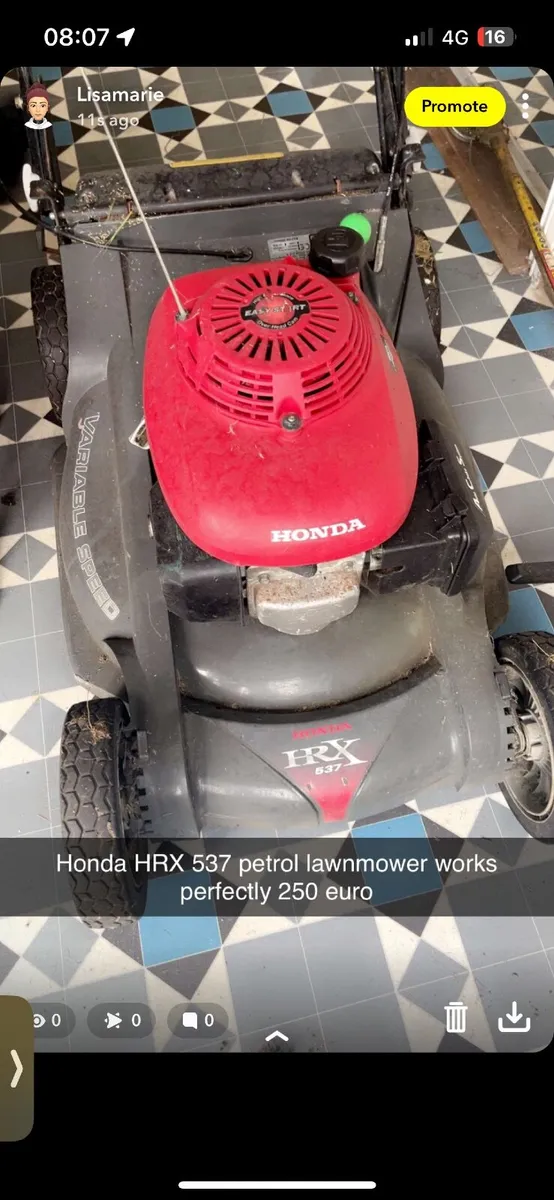 Petrol Honda Lawnmower