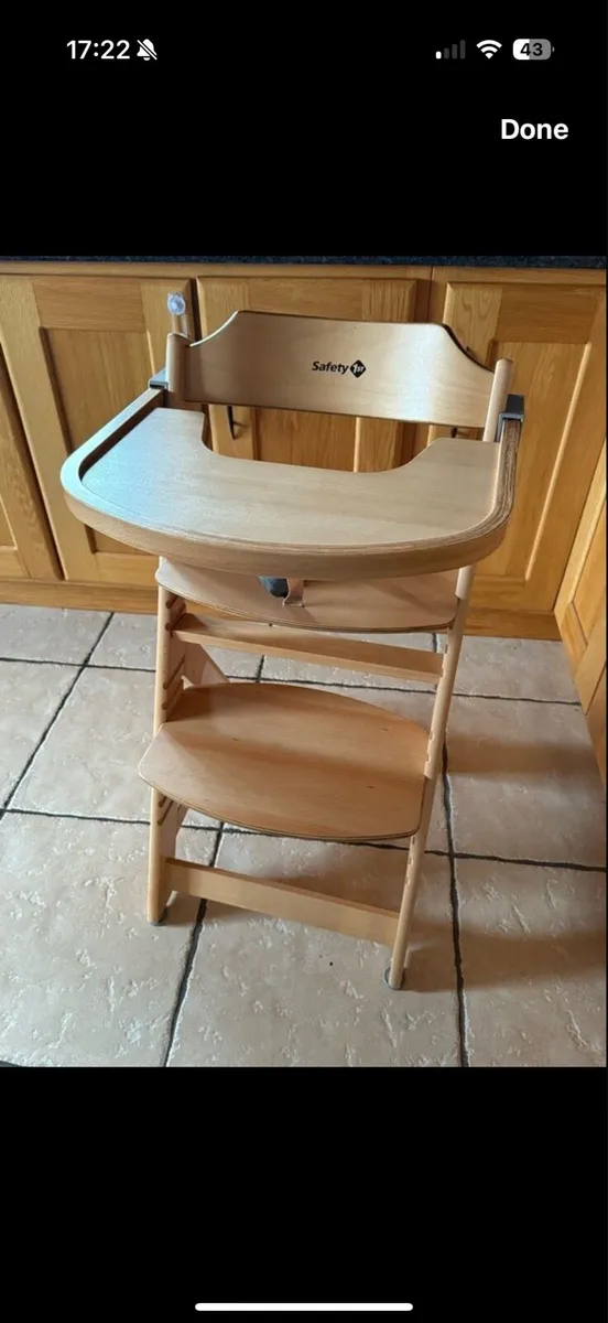 Safety first wooden high chair