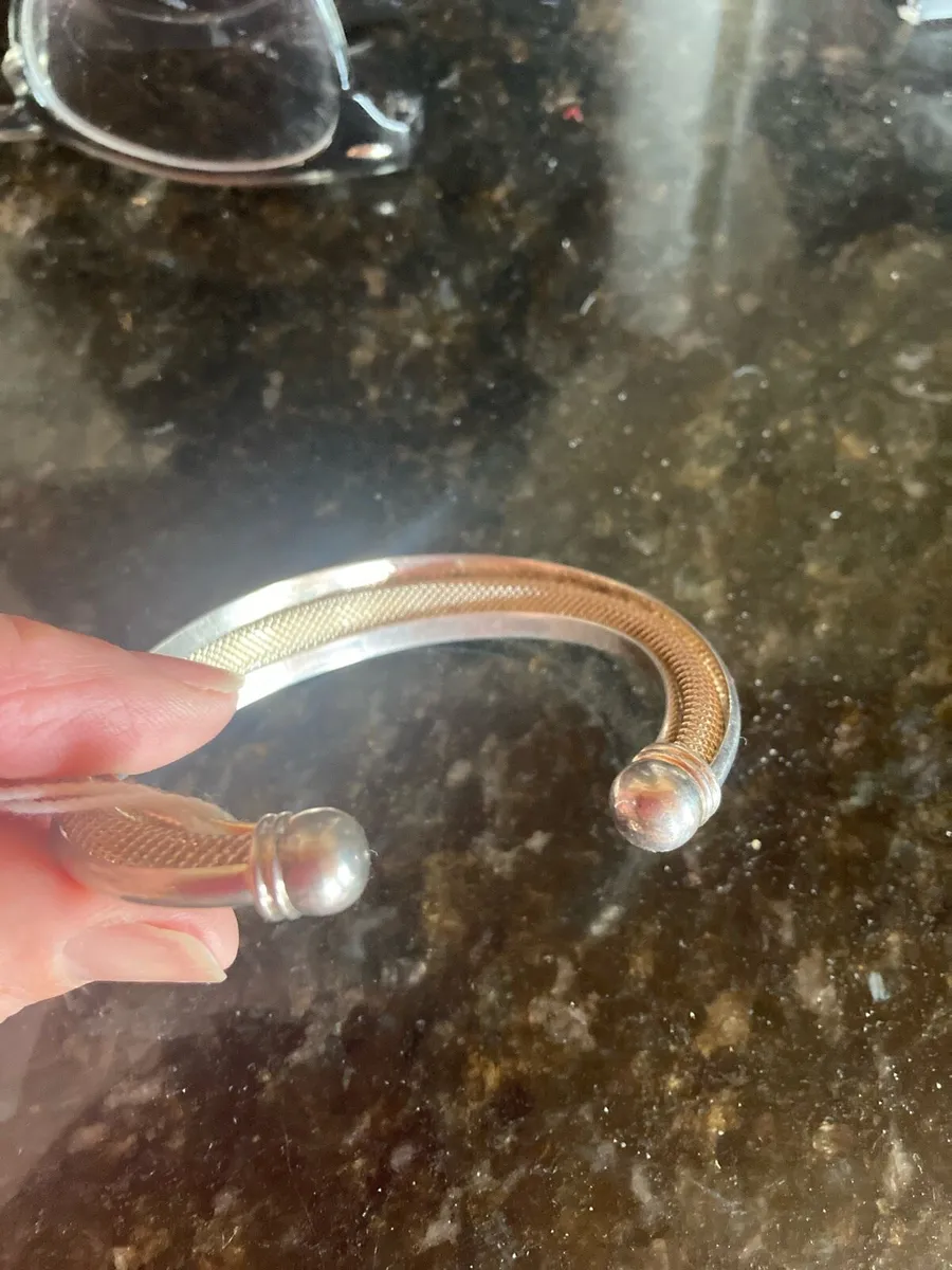 Sterling silver cuff bangle - Image 4