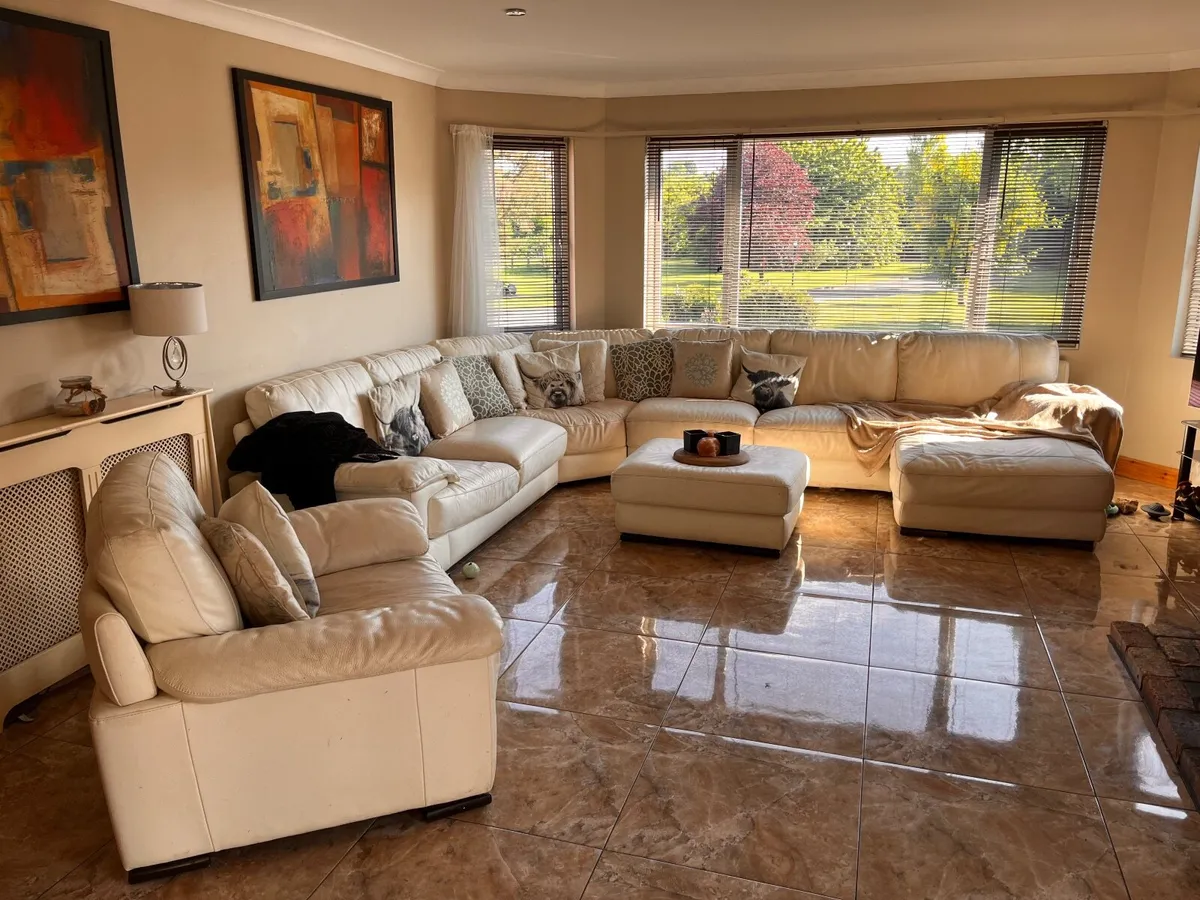 7 seater leather sofa - Image 1