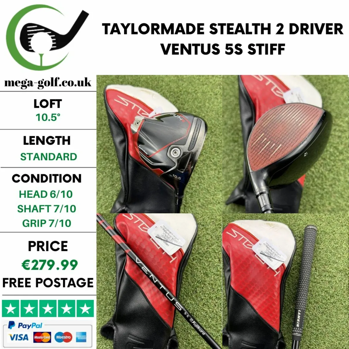 TAYLORMADE STEALTH 2 DRIVER / 10.5° / STIFF - Image 1