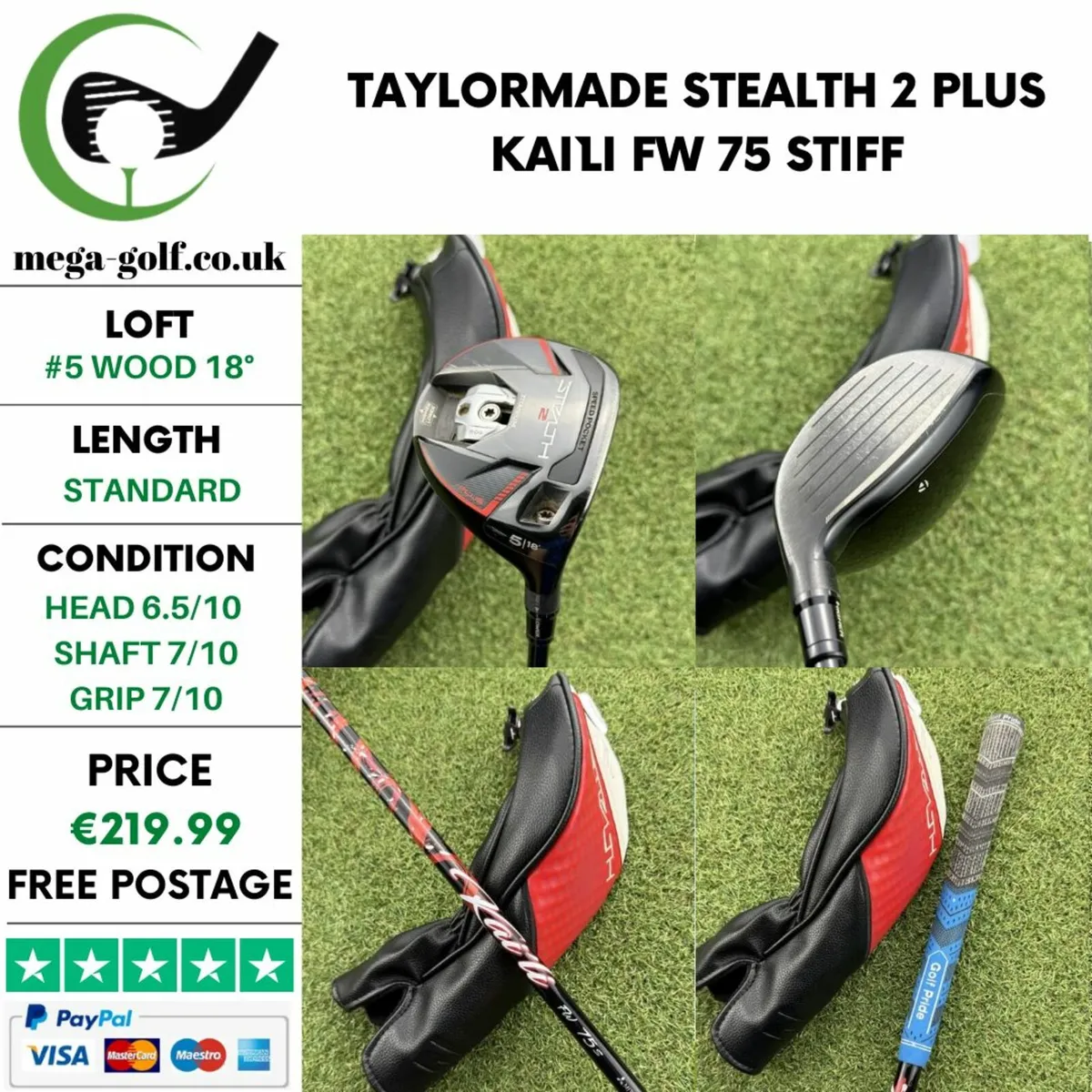 TAYLORMADE STEALTH 2 PLUS #5 WOOD 18° / STIFF - Image 1