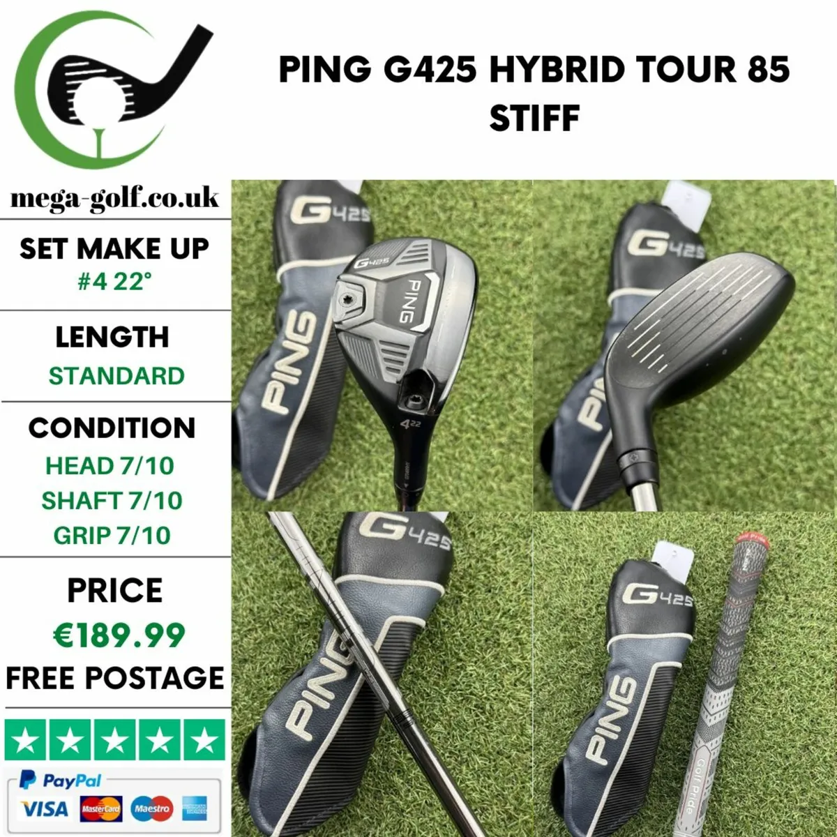 PING G425 HYBRID / #4 22° / TOUR 85 STIFF - Image 1