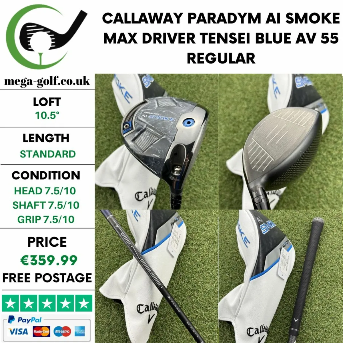 CALLAWAY PARADYM AI SMOKE MAX DRIVER / 10.5° - Image 1